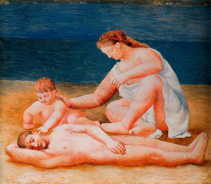 Pablo Picasso Family At The Seashore Famille Au Bord De La Mer